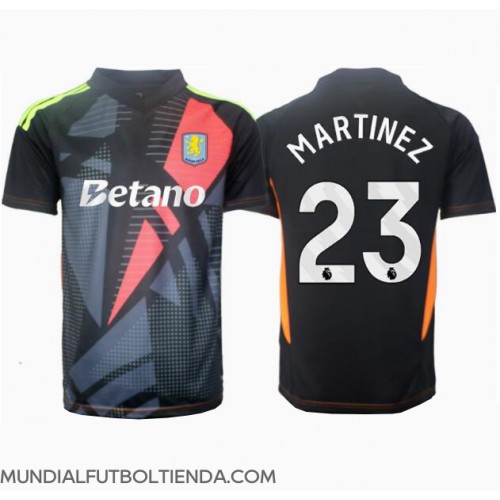 Camiseta Aston Villa Emiliano Martinez #23 Portero Segunda Equipación Replica 2024-25 mangas cortas